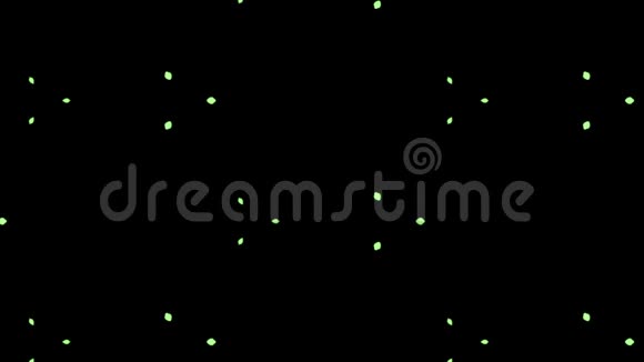 三维渲染油墨万花筒效果与卢马哑光作为阿尔法通道的视觉效果和易于合成绿色的视频的预览图