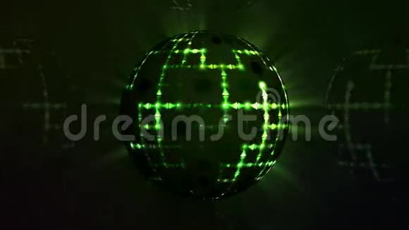 动画空间球旋转视频的预览图