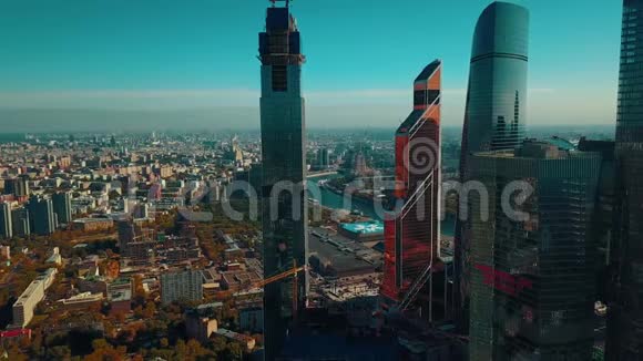 莫斯科的现代建筑莫斯科市视频的预览图