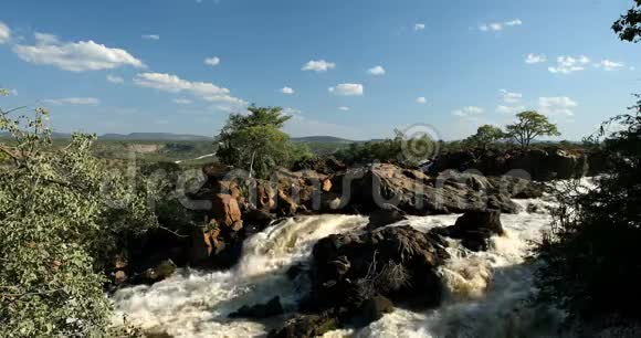 非洲纳米比亚北部的Ruacana瀑布视频的预览图