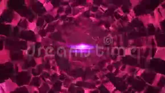 抽象三角形结晶隧道动画视频的预览图