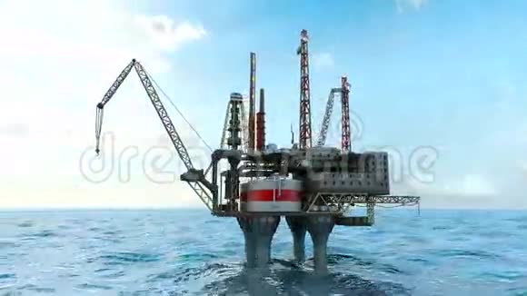 钻井海上平台和油轮视频的预览图