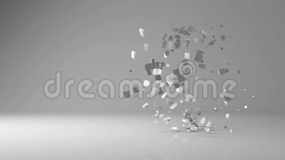 动画三维几何球体视频的预览图