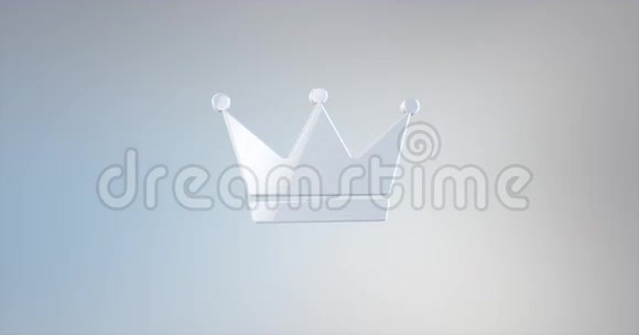 皇冠白色3D图标视频的预览图