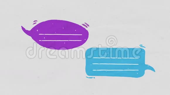 两个语音泡泡文字条插图风格视频的预览图