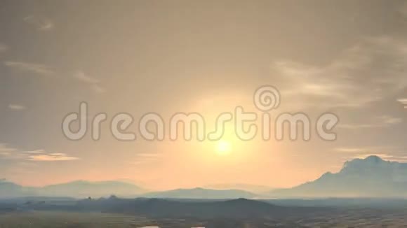 日落时云的形成视频的预览图