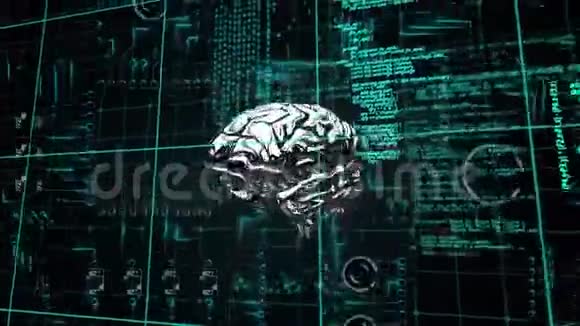 金属脑和电脑电路板视频的预览图