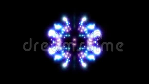 对称的恒星爆炸闪光闪亮的循环动画艺术背景新质量的自然照明灯射线效果视频的预览图