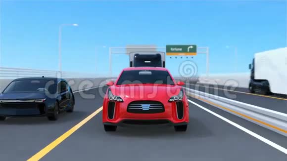桥上的自动驾驶汽车视频的预览图