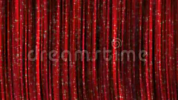 红色窗帘与粒子背景视频的预览图