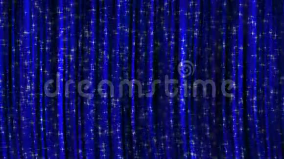 蓝色窗帘与粒子背景视频的预览图
