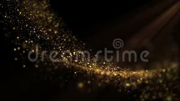 带有金色闪光粒子的抽象背景视频的预览图