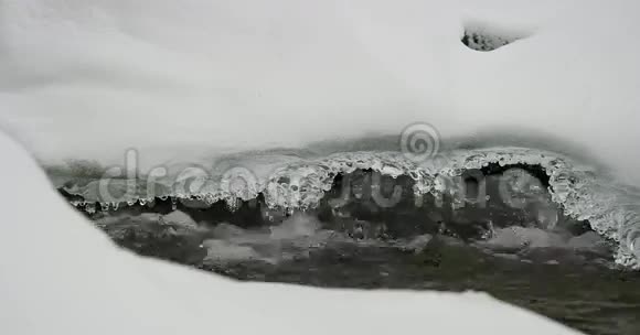 湖泊瀑布细节视频的预览图