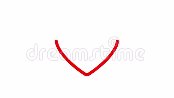 红色线条描绘的情人节视频的预览图