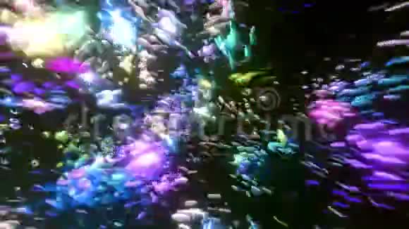 霓虹有机气泡蓝视频的预览图