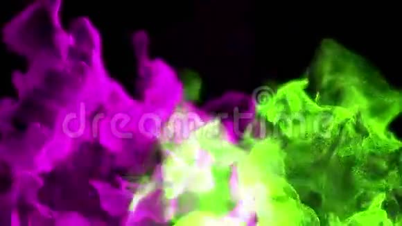 抽象彩色粒子飞溅三维动画循环视频的预览图