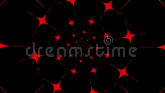 红色循环改变黑色背景的形状视频的预览图