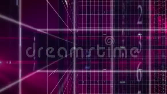 抽象线3d泛背景色4K环紫色视频的预览图