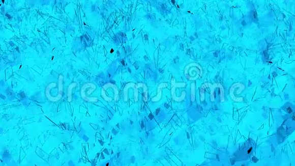 蓝色低聚移位表面作为未来主义背景蓝色多边形的几何移动环境或脉动视频的预览图