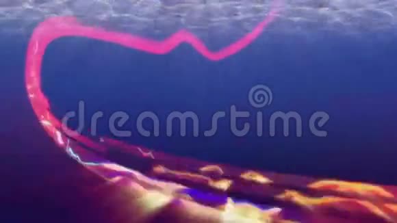 抽象线在水下移动4K无缝回路视频的预览图