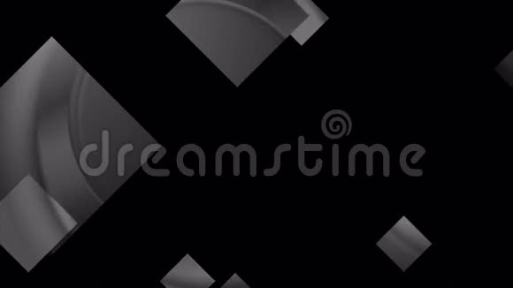 抽象黑色光泽几何方块动画背景视频的预览图