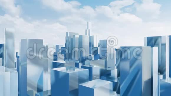 3D城市摩天大楼芝加哥4K视频的预览图