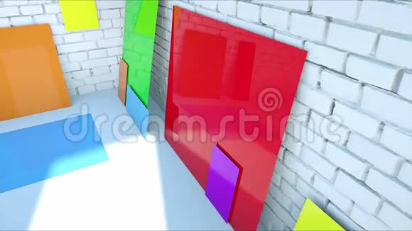 砖房彩色空白纸彩色塑料视频的预览图