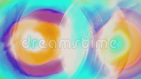 移动旋转的柔和抽象画彩虹无缝回环回转动画新品质艺术欢乐多彩视频的预览图