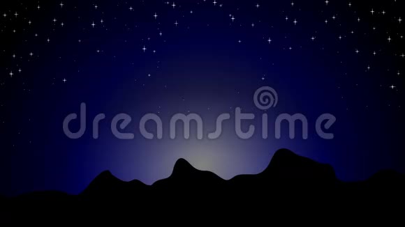夜间景观视频动画的月相视频的预览图