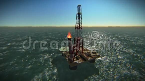 海洋影像中的石油平台视频的预览图