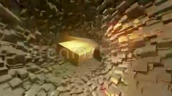 隧道里的金色飞箭视频的预览图
