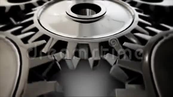 机器齿轮的特写视频的预览图