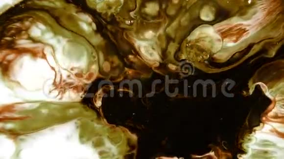 抽象多彩漆油墨液体爆炸扩散迷幻剂爆炸运动视频的预览图