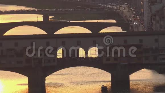 ULTRA高清4K令人惊叹的日落景观佛罗伦萨意大利欧洲视频的预览图