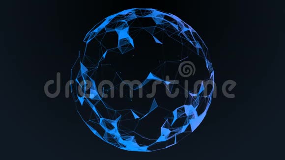 丛的作用黑暗背景上的抽象未来主义球体视频的预览图