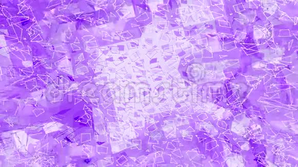 紫罗兰低聚波动表面作为奇妙的浮雕紫罗兰几何振动环境或脉动背景视频的预览图