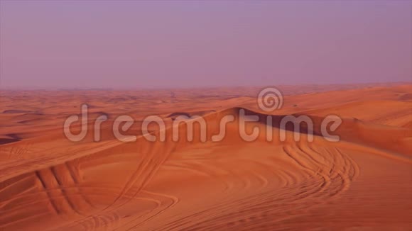 干燥的沙质沙漠有沙丘视频的预览图