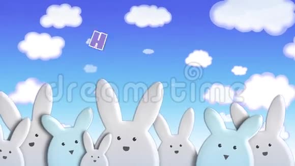 复活节兔子三月快乐循环视频的预览图