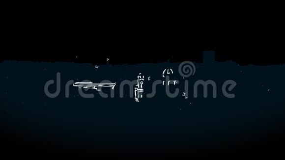 慕尼黑夜间天际线与烟火国际动画视频的预览图