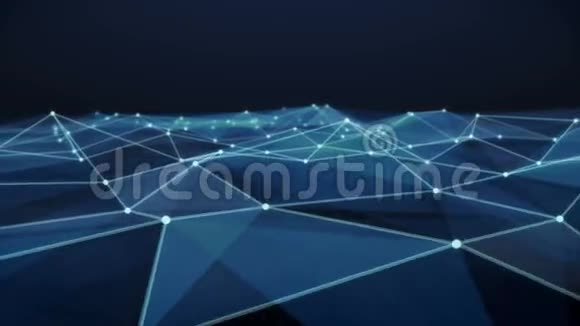 蓝三角3D网络线路循环视频底部视频的预览图