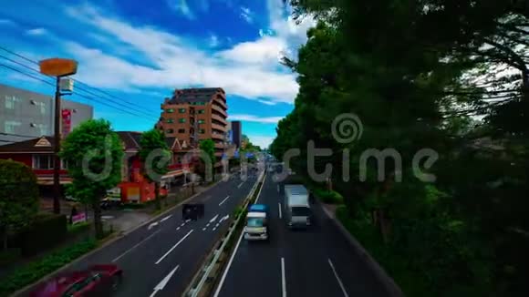 东京Kanpachi大街的一条汽车街的时间推移视频的预览图