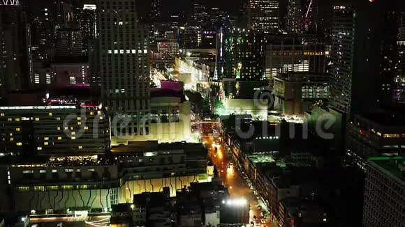 晚上鸟瞰曼谷视频的预览图