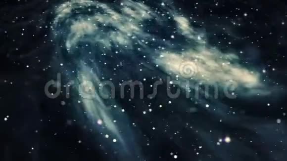 旋转螺旋星系深空间4k视频视频的预览图
