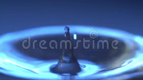 水滴溅入平静的水中视频的预览图