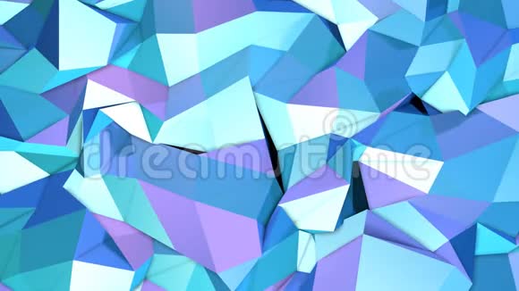 摘要简单的蓝紫低聚三维表面作为时尚背景软几何低聚运动背景视频的预览图