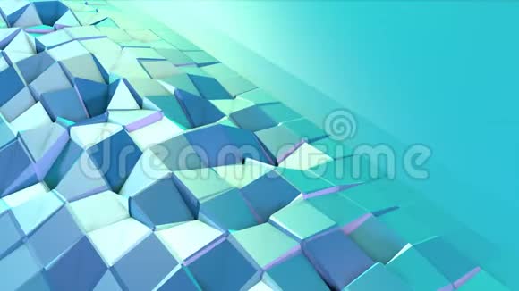 摘要简单蓝紫低聚三维表面作为迷幻背景软几何低聚运动背景视频的预览图