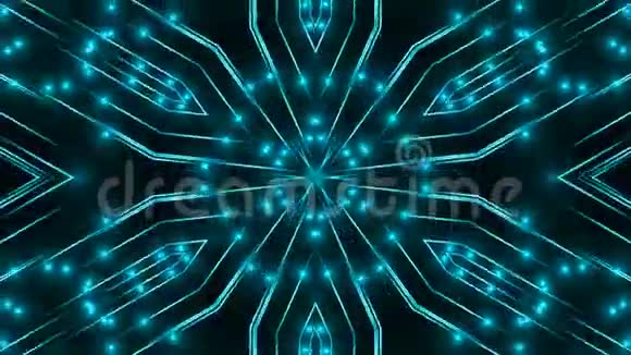 抽象蓝光万花筒背景3d渲染计算机生成的背景视频的预览图