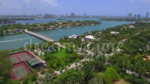 迈阿密海滩空中视频岛屿视频的预览图