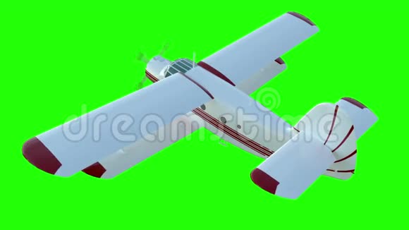 安东诺夫安2双平面旧的白色飞机现实物理动画现实反射和运动全球照明视频的预览图