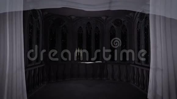 古堡哥特式阳台三维渲染动画背景视频的预览图
